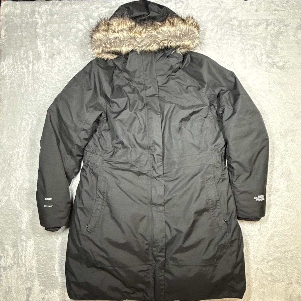 The North Face Arctic Parka Womens XXL Black 550 Down Dryvent Long Faux Fur